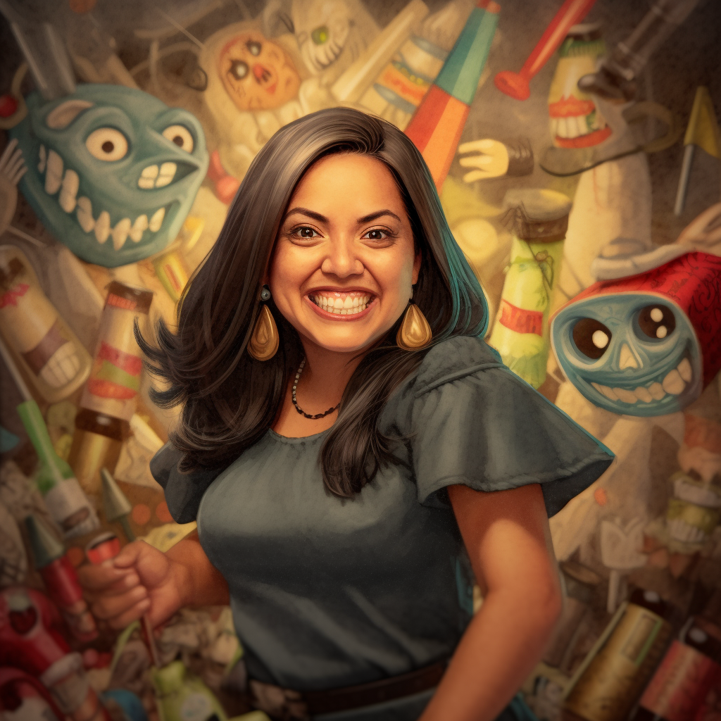 Cartoon image of Claudia Oniwa
